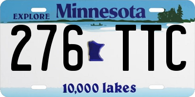 MN license plate 276TTC