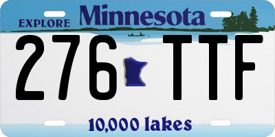 MN license plate 276TTF
