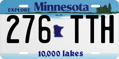 MN license plate 276TTH