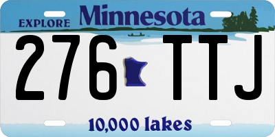 MN license plate 276TTJ