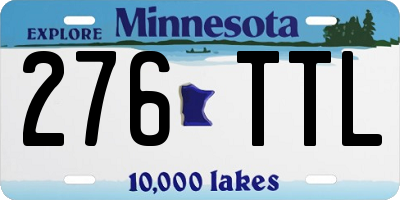 MN license plate 276TTL