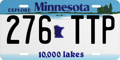 MN license plate 276TTP