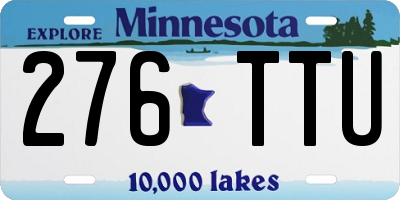 MN license plate 276TTU