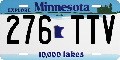 MN license plate 276TTV
