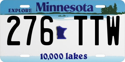 MN license plate 276TTW