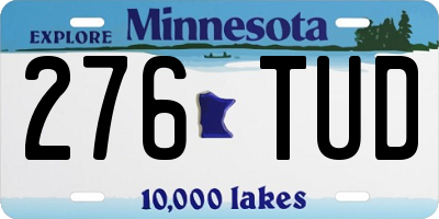MN license plate 276TUD