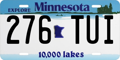 MN license plate 276TUI