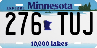 MN license plate 276TUJ