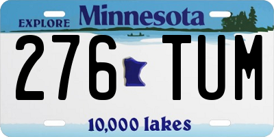 MN license plate 276TUM