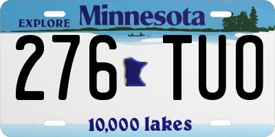 MN license plate 276TUO