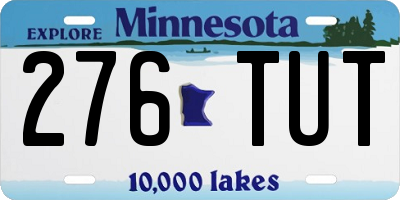 MN license plate 276TUT