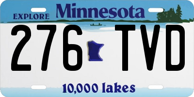 MN license plate 276TVD