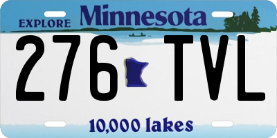 MN license plate 276TVL