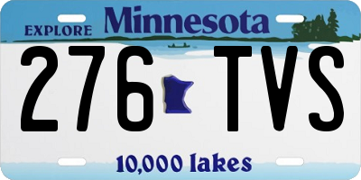 MN license plate 276TVS