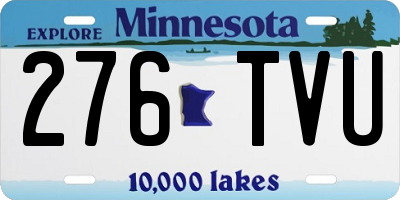 MN license plate 276TVU