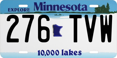 MN license plate 276TVW