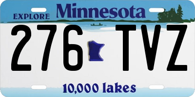 MN license plate 276TVZ