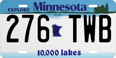 MN license plate 276TWB