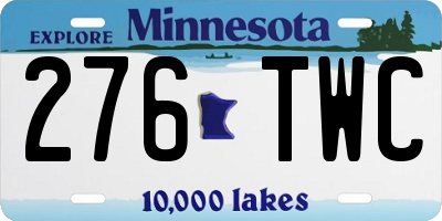 MN license plate 276TWC