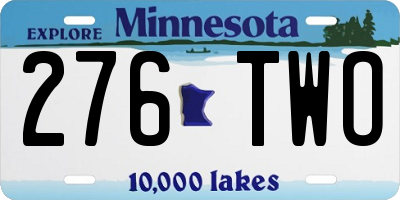 MN license plate 276TWO