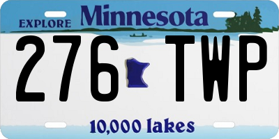 MN license plate 276TWP