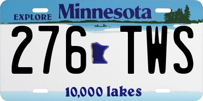 MN license plate 276TWS