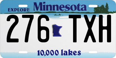 MN license plate 276TXH