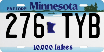 MN license plate 276TYB