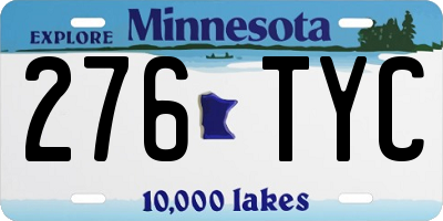 MN license plate 276TYC