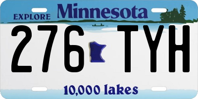 MN license plate 276TYH