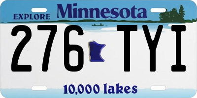 MN license plate 276TYI