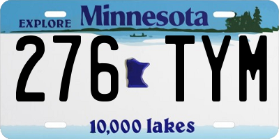 MN license plate 276TYM