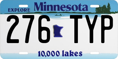 MN license plate 276TYP