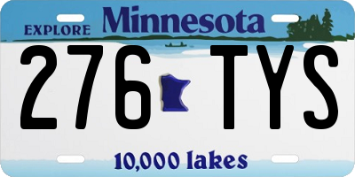 MN license plate 276TYS