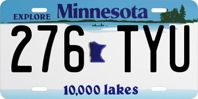 MN license plate 276TYU