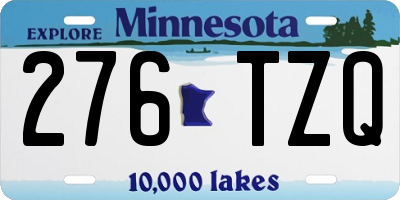 MN license plate 276TZQ