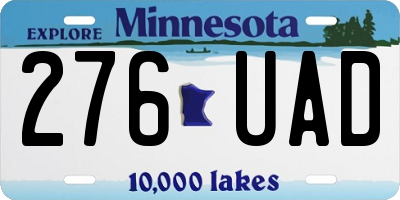 MN license plate 276UAD