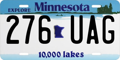 MN license plate 276UAG