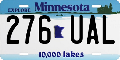 MN license plate 276UAL