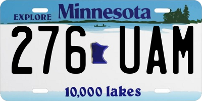 MN license plate 276UAM