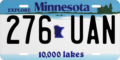 MN license plate 276UAN