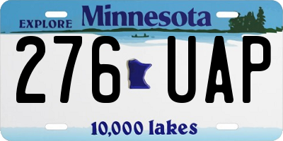 MN license plate 276UAP