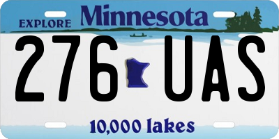MN license plate 276UAS