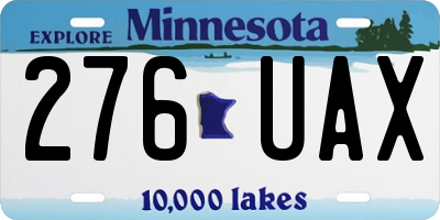 MN license plate 276UAX