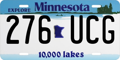 MN license plate 276UCG