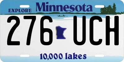 MN license plate 276UCH