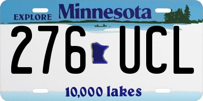 MN license plate 276UCL