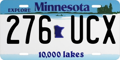 MN license plate 276UCX