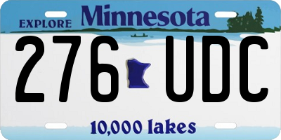 MN license plate 276UDC
