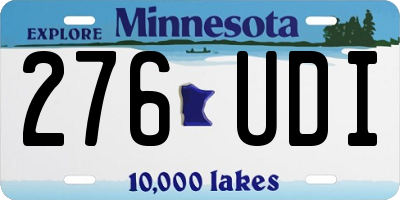 MN license plate 276UDI
